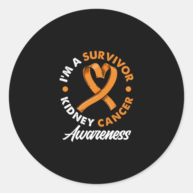 I'm A Survivor Kidney Cancer Survivor Classic Round Sticker (Front)