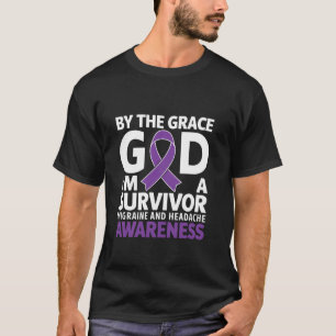 I'm A Survivor Migraine Headache Awareness Purple T-Shirt