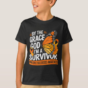 Im A Survivor Orange Ribbon Multiple Sclerosis Awa T-Shirt