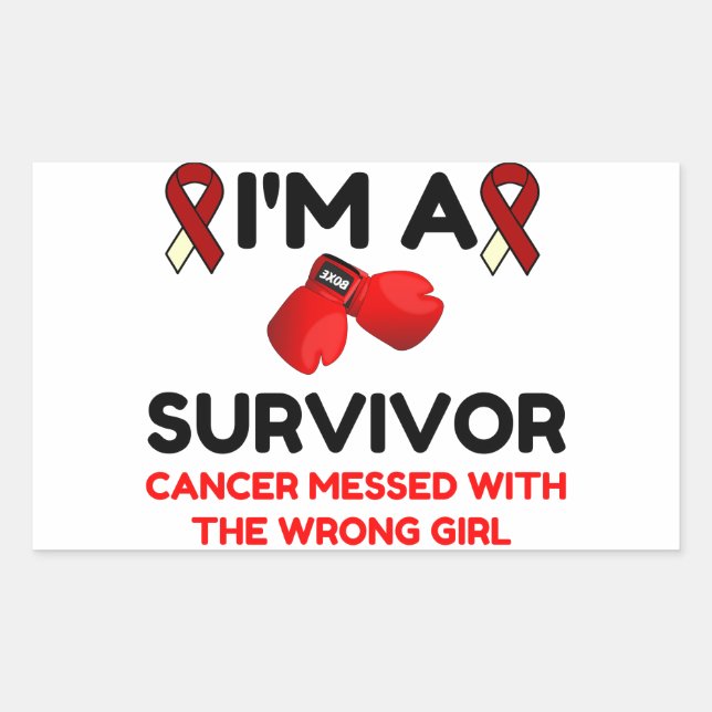 I'm A Survivor Rectangular Sticker (Front)