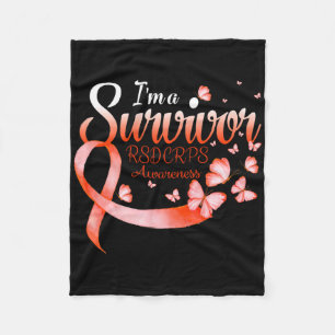 I'm A Survivor Rsd Crps Awareness Butterfly  Fleece Blanket