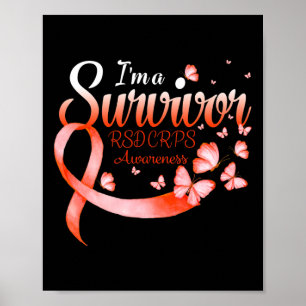 I'm A Survivor Rsd Crps Awareness Butterfly  Poster