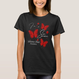 I'm A Survivor Substance Abuse Awareness Butterfly T-Shirt