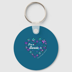 I'm A Survivor Suicide Prevention Awareness Butter Key Ring