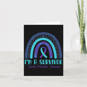 I'm A Survivor Suicide Prevention Awareness Leopar Card