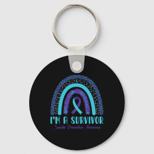 I'm A Survivor Suicide Prevention Awareness Leopar Key Ring