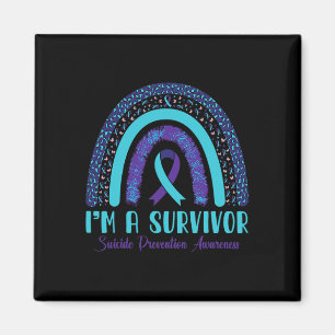 I'm A Survivor Suicide Prevention Awareness Leopar Magnet