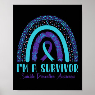 I'm A Survivor Suicide Prevention Awareness Leopar Poster