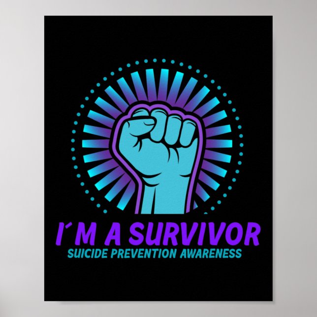 I'm a Survivor Suicide Prevention Awareness  Poster (Front)