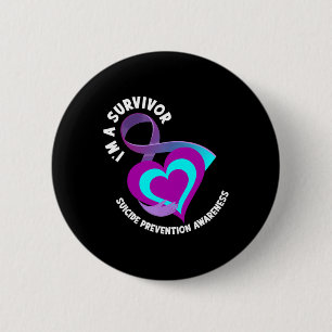 I'm A Survivor Support Suicide Prevention Awarenes 6 Cm Round Badge
