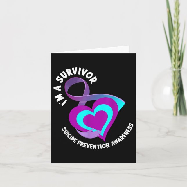 Im A Survivor Support Suicide Prevention Awareness Card (Front)