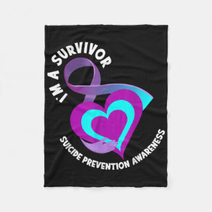 Im A Survivor Support Suicide Prevention Awareness Fleece Blanket