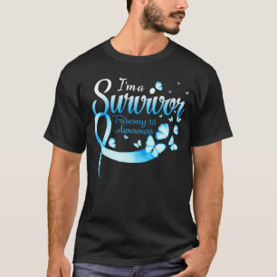 I'm A Survivor Trisomy 18 Awareness Butterfly Ribb T-Shirt