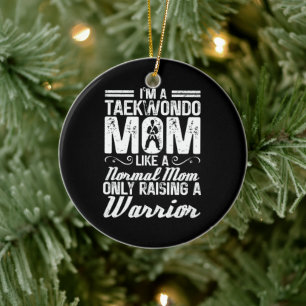I'm A Taekwondo Mum Like A Normal Mum Martial Arts Ceramic Tree Decoration