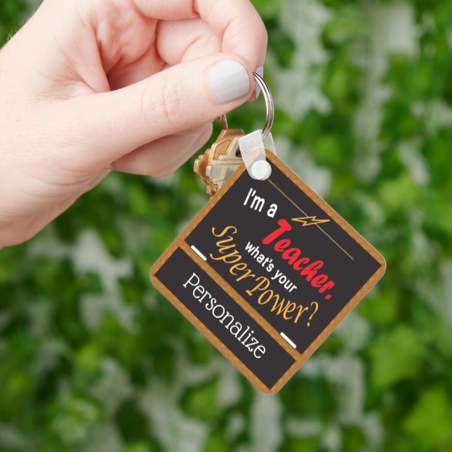I'm a Teacher, What's your Superpower? ❤  Key Ring (Hand)