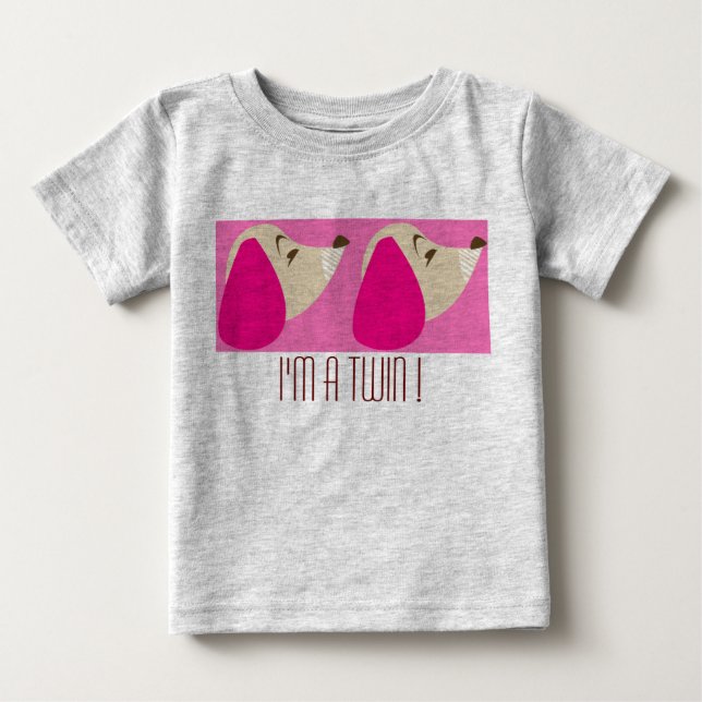 ' I'm a twin !' Baby T-Shirt (Front)