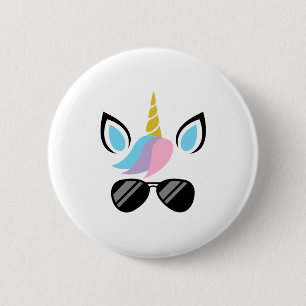 I'm A Unicorn With glasses Costume - FUNNY 6 Cm Round Badge