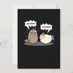 I'm A Unitato Unicorn Potato Funny Vegetable Fries Invitation