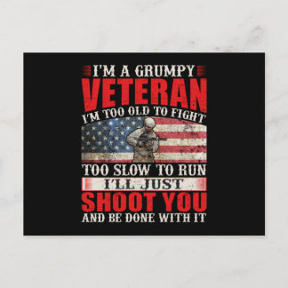 I'm A Us Veteran I Regret Nothing Invitation Postcard