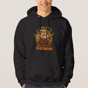 I'm A Vegetarian Cute Red Panda Vegan Hoodie