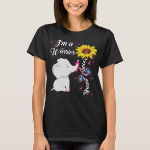 I'm A Warrior Breast Cancer Awareness Sunflower  T-Shirt
