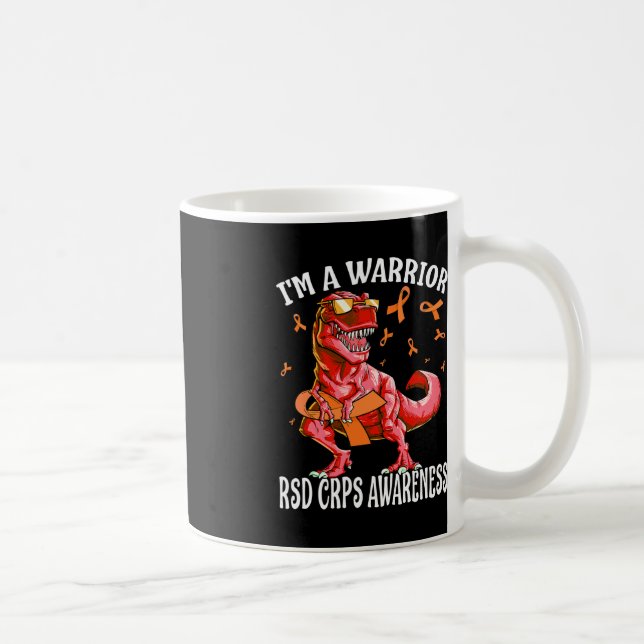 I'm A Warrior Rsd Crps Awareness Dinosaur  Coffee Mug (Right)