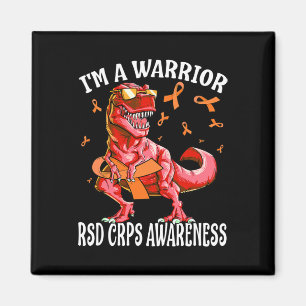 I'm A Warrior Rsd Crps Awareness Dinosaur Magnet