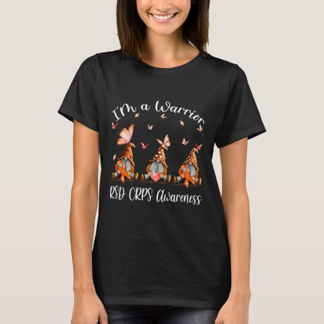 I'm A Warrior Rsd Crps Awareness Gnomes  T-Shirt (Front)