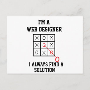 Im A Web Designer I Always Find A Solution Postcard