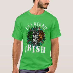 I'm a Wee Bit Irish, Funny Saint Patricks Leopard T-Shirt