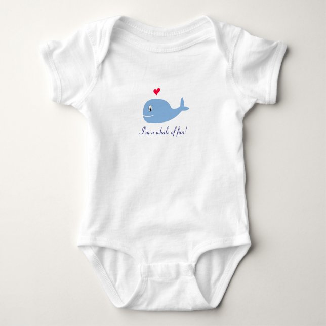 I'm a whale of fun! baby bodysuit (Front)