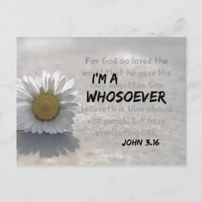 I'm a Whosoever John 3.16 Bible Verse Postcard (Front)