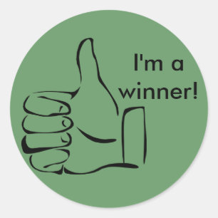 I'm a winner! Thumbs up Stickers