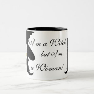 I'm a Witch but I'm a Woman_mug Two-Tone Coffee Mug