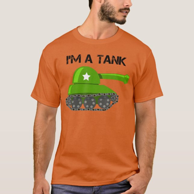 Im Aank with Cartoon USA Armyank girl T-Shirt (Front)