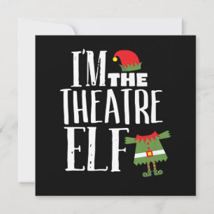 Im Actres Elf Matching Acting Crew Fun Christmas Thank You Card