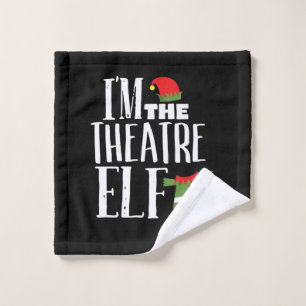 Im Actres Elf Matching Acting Crew Fun Christmas Wash Cloth