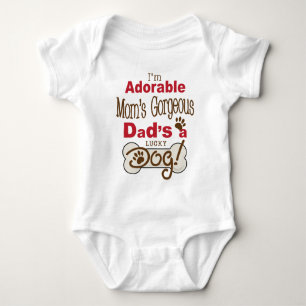 I'm Adorable Mom's Gorgeous Dad's a Lucky Dog! Baby Bodysuit