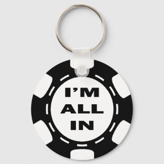 I'M ALL IN POKER CHIP KEY RING
