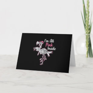 Im All Pink Inside Funny Halloween Flamingo Gift Thank You Card