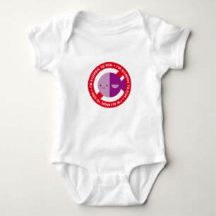 I'm allergic to fish! baby bodysuit