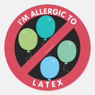 I'm Allergic To Latex Allergy Symbol Kids Classic Round Sticker