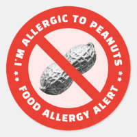I'm allergic to peanuts food alert