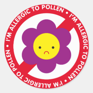 I'm allergic to pollen! classic round sticker