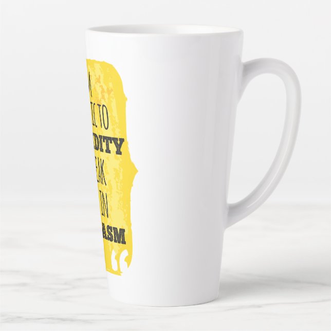 I'm Allergic to Stupidity I Break Out In Sarcasm Latte Mug (Right)