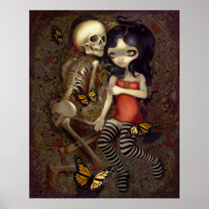 I'm Almost With You ART PRINT skeleton gothic