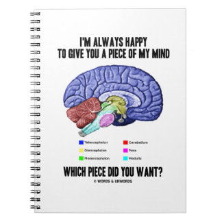 I'm Always Happy To Give You A Piece Of My Mind Spiral Notebook