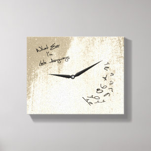 I'm Always Late Anyways Funny Clock Canvas Print