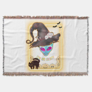 "I'M AN ALIEN" Halloween Throw Blanket