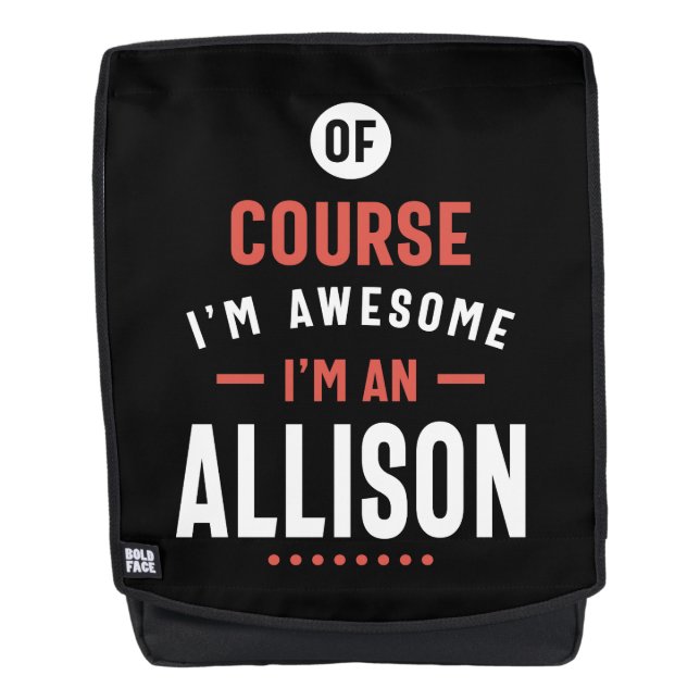 I'm an Allison Backpack (Front)